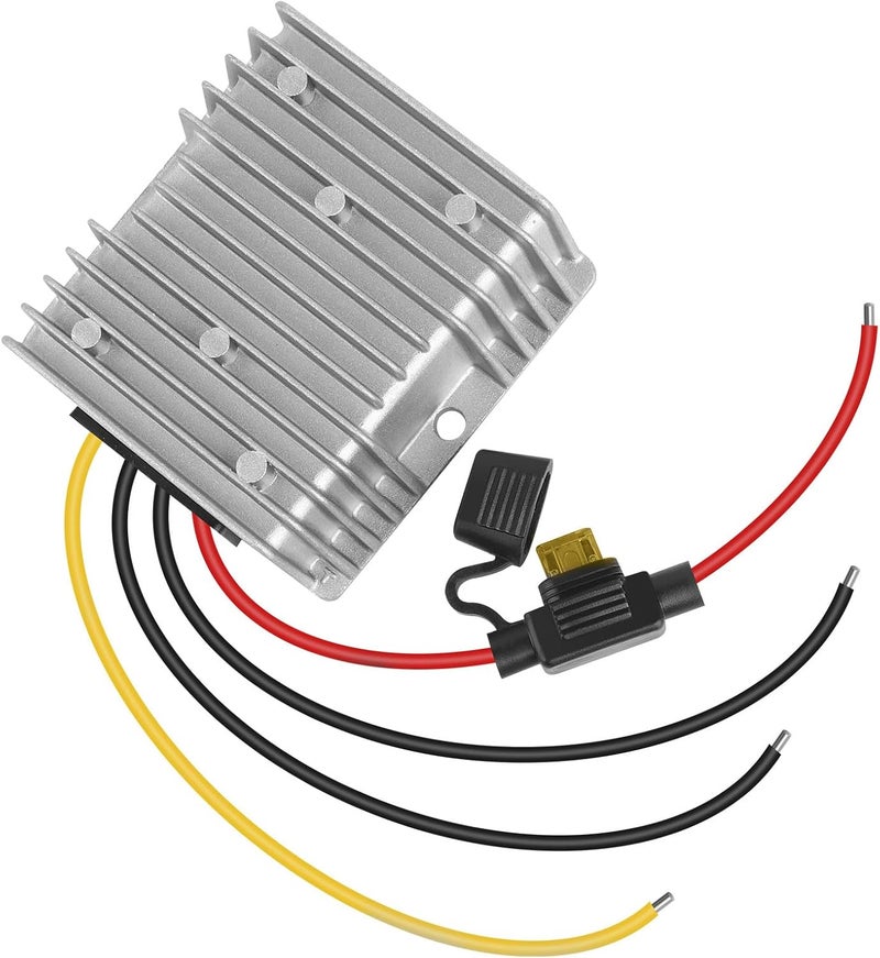 Acridine DC 18V-58V to 12V 20A 240W Step Down Converter 18V 20V 24V 36V 48V to 12V Golf Cart Voltage Regulator Reducer Waterproof Buck Transformer Wth Fuse - Image 1